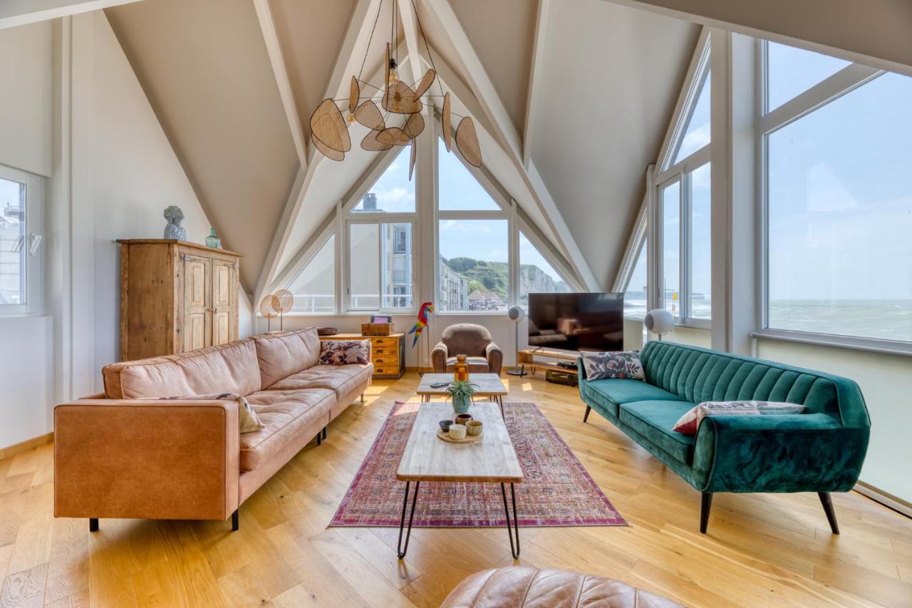 Le poséidon, gîte EXCEPTIONNEL face à la mer avec spa, terrasse, 4 chambres UN VRAI COUP DE COEUR Fécamp Extérieur photo