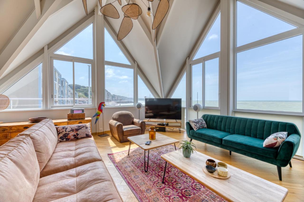 Le poséidon, gîte EXCEPTIONNEL face à la mer avec spa, terrasse, 4 chambres UN VRAI COUP DE COEUR Fécamp Extérieur photo